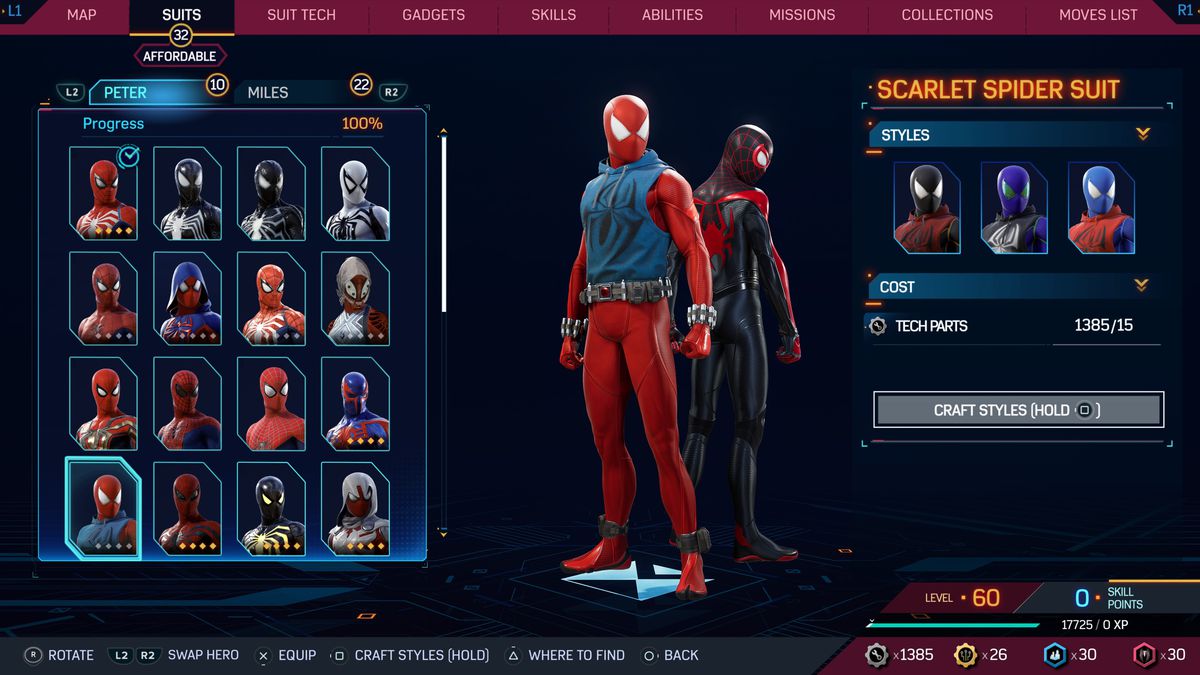 The Scarlet Spider Suit